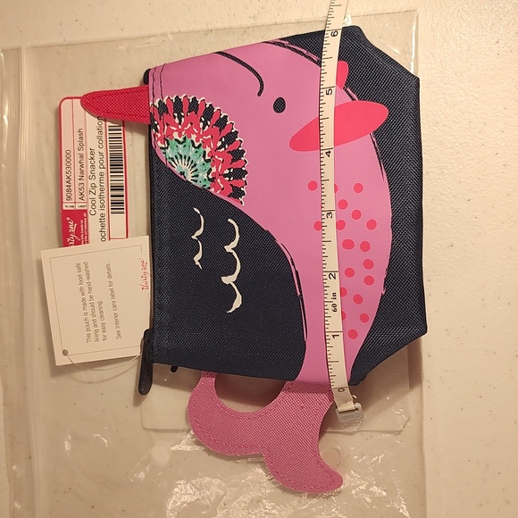 Thirty-one Cool Zip Snacker In Narwhal Splash pattern New In Package Food Safe - Picture 3 of 6